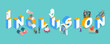 © TarikVision - 3D Isometric Flat Vector Illustration of Inclusion, Help for Disabled Person