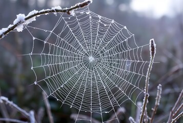 Wall Mural - _ . Cobweb Frost