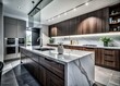 © Four888 - Modern Luxury Kitchen Interior with White Counter and Wooden Cabinets for Urban Exploration Photography
