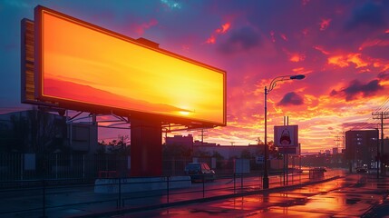 Canvas Print - Modern digital billboard mockup with bright, engaging content and high-resolution screens, ideal for showcasing impactful digital ads in an urban setting. High resolution Illustration, in the style