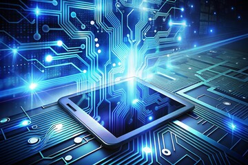 abstract technology background with code