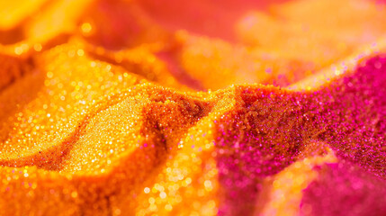 Wall Mural - A trippy blend of bright orange and hot pink with a sand-like grainy finish.