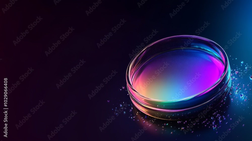 3d glass coin icon with refraction and holographic effect isolated on ...
