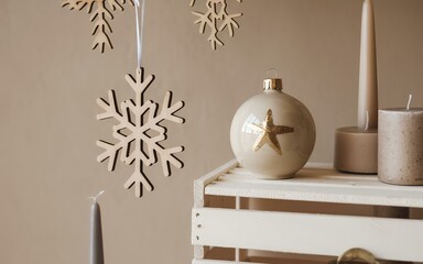 Canvas Print - minimalist christmas decoration setup