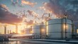 © MahmudulHassan - Industrial oil tanks in a oil refinery base