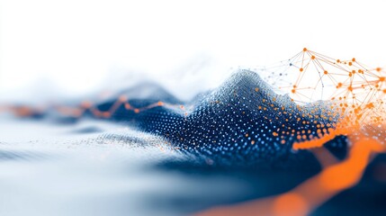 Cyber ​​security theme picture, communication, network, abstract background