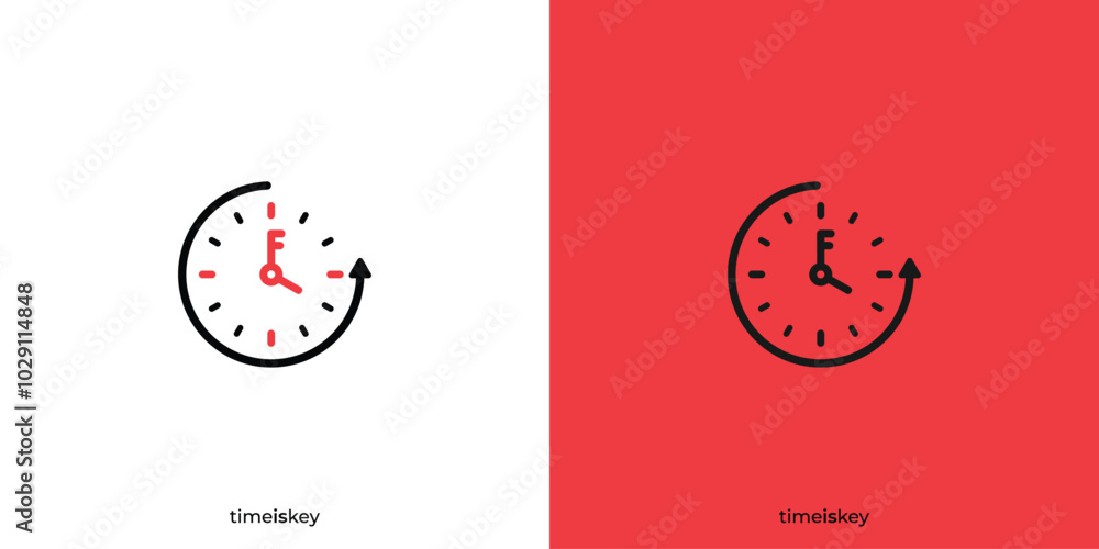 Time Key Logo. Clock and Key with Minimalist Style. Lock Time Logo ...