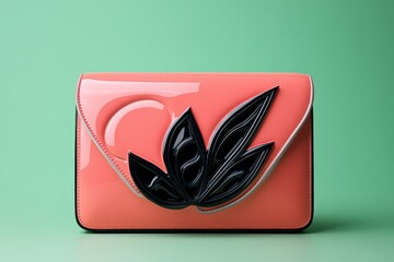 Aufkleber - Minimalist design of a clutch bag, with a simple geometric shape and a soft pastel color palette, emphasizing elegance in simplicity