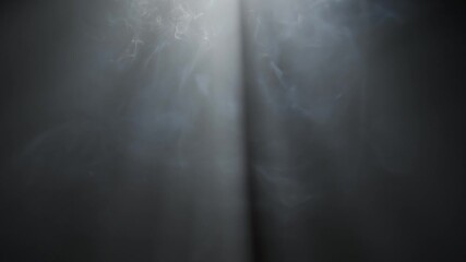 Wall Mural - soft diffused rays of light cut through the hazy darkness.