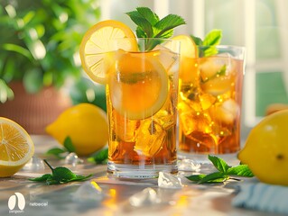 Wall Mural - Refreshing Summer Iced Tea