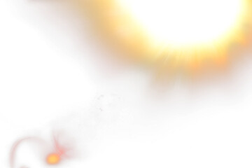 Wall Mural - Flare Sun on transparent background,Radiant Starburst and Golden Light Effect