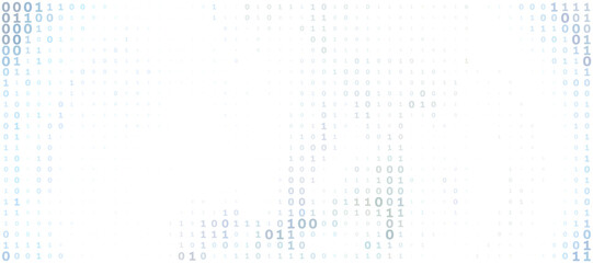 Fototapete - Minimal abstract binary background. Vector graphic pattern by ones and zeros