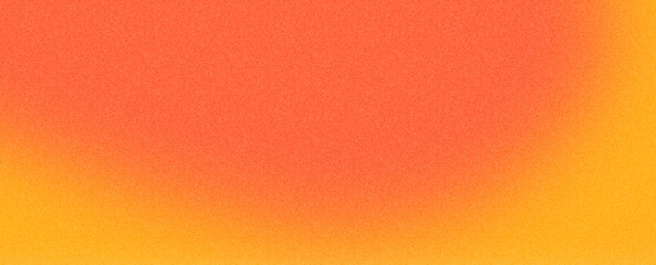 Wall Mural - Orange and yellow gradient background with noise texture. Grainy bright color gradient abstract wallpaper design. Can be used for banner background, cover, poster or presentation template.