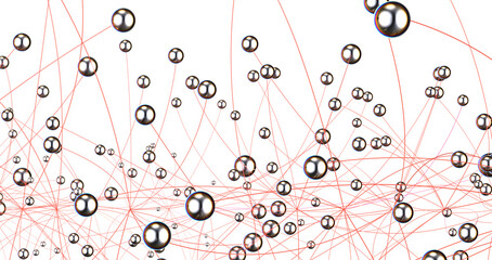 Fototapete - Abstract network of physical devices on the Internet using a network connection
