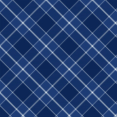 Wall Mural - plaid with twill weave repeat pattern in blue.gingham seamless pattern with stripes.checkered tartan