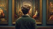 © NafisaNajmin - A person stands in an art gallery,