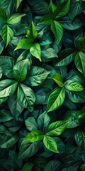 Closeup of fresh green leaves natural beauty background texture