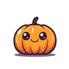 Halloween holiday carved pumpkin isolated over white background closeup view