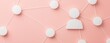 © Nattapun - Network connections and communication concept on pink background