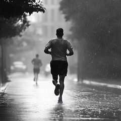 Running through the rain a journey of resilience and determination