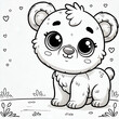© Svetlana - children's coloring page with a cartoon funny bear