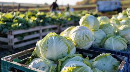 Poster - Freshly Harvested Cabbage