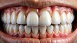 © methinee - Photo of teeth with veneers showing on upper and lower jaw