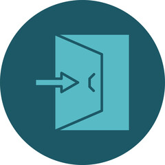 Sticker - Exit Door Icon Design