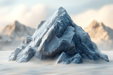 Wall Mural - a mountain forming from a pile of sand, symbolizing the creation of something monumental from the sm