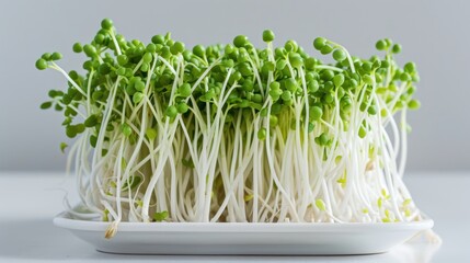 Sticker - Fresh Green Sprouts on White Plate