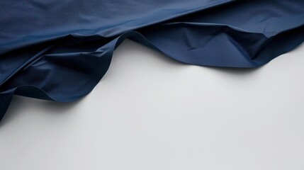 Poster - Blue Fabric Draped on a White Surface