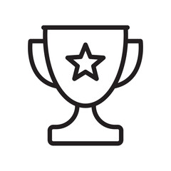 Trophy icon. Trophy cup, winner cup, victory cup icon. Reward symbol sign for web and mobile.