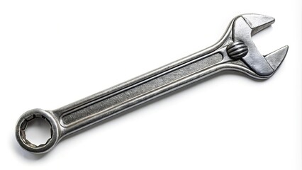 Wrench tool isolated on white background close-up