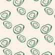 © Anna Eshka - Avocado vector seamless pattern. Perfect for package, labels Design element. Vector pattern