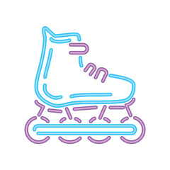 Sticker - skate sport neon lighs icon