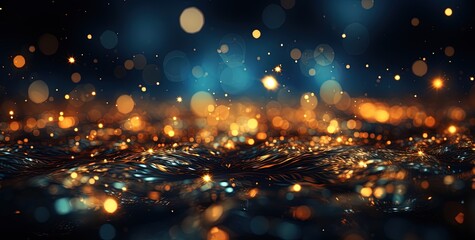 representation of surface and droplets of quantum energies on a fantasy and science fiction backgrou