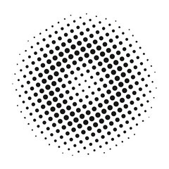 Circle black halftone dots backgrounds. Vector retro old comic dots halftone noise, arts.  Spray points  grain, grunge effect. Halftone circle. Comic dotted circles,  round pop art shape 