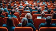 © At My Hat - A large audience seated in a conference hall. This image is ideal for concepts of education, business, and public speaking.