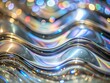 © prapatsorn - Vintage Abstract Iridescent Background with Fluid Lines in Vibrant Blue, Pink, and Yellow Tones for Creative Projects