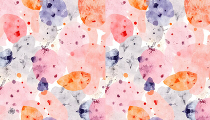 watercolor abstract modern seamless pattern isolated with white highlights, png