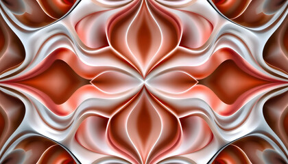 Wall Mural - Abstract pattern background. Seamless pattern. 3d rendering isolated with white highlights, png