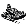 Go-Kart Racing Silhouette
