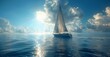 © k - Luxurious Sailing Yacht on Sunny Ocean