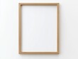 © Kumrop - Minimalist wooden frame on a plain wall, ready for art or photo display.
