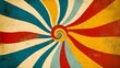 © Paul - Overhead retro carnival swirl, abstract sun and rainbow pattern, bold circular shapes, groovy poster design, reminiscent of vintage circus and funky elements