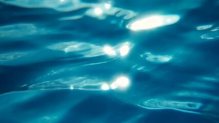 Poster - Aqua Reflections: Shimmering turquoise water, sunlight dancing on the surface, creating an abstract underwater dreamscape. Perfect for backgrounds, textures, or aquatic themes.