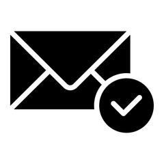 Poster - email with checkmark icon