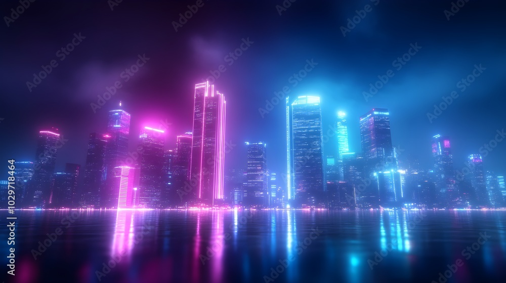 Neon-lit skyscrapers reaching skyward, bold graffiti art at the base, reflecting the energy and rebellion of 1980s urban culture, vintage tones throughout