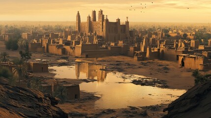 Ancient City at Sunset