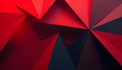 Wall Mural - geometric triangle red and black abstract background